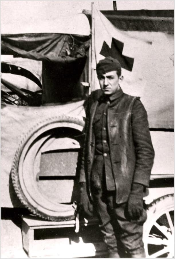 A photo Walt Disney as a member of the Red Cross Ambulance Corps during the First World War