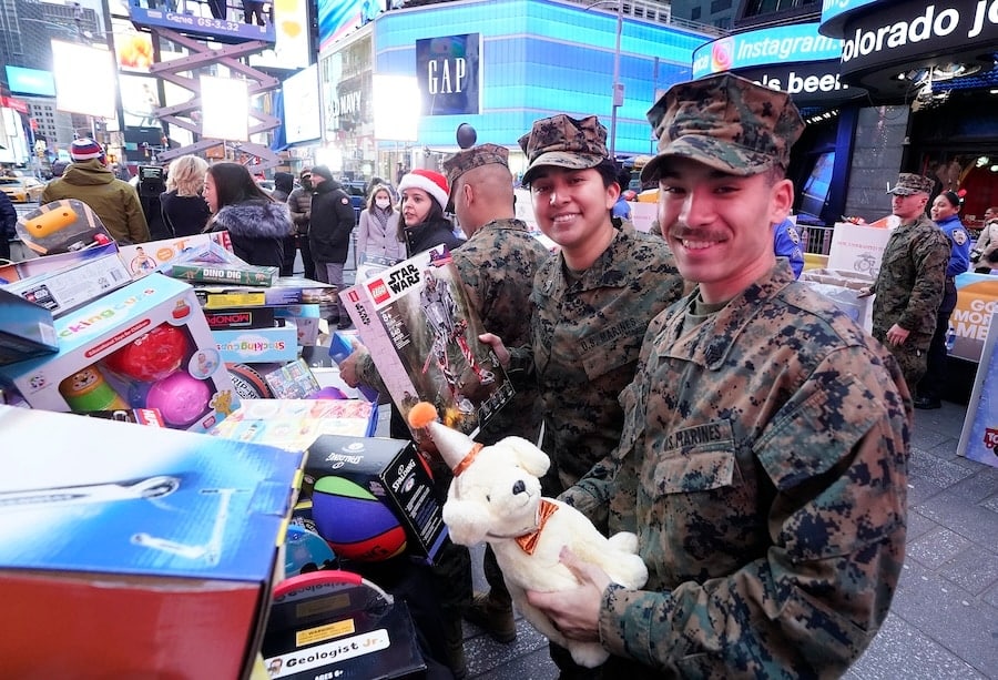 Toys for Tots volunteers in New York City