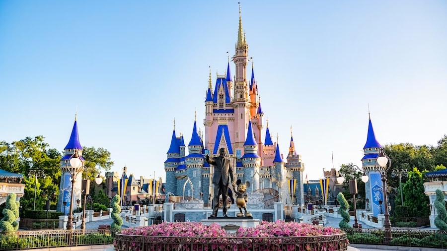 Sunrise at Cinderella Castle at Walt Disney World Resort