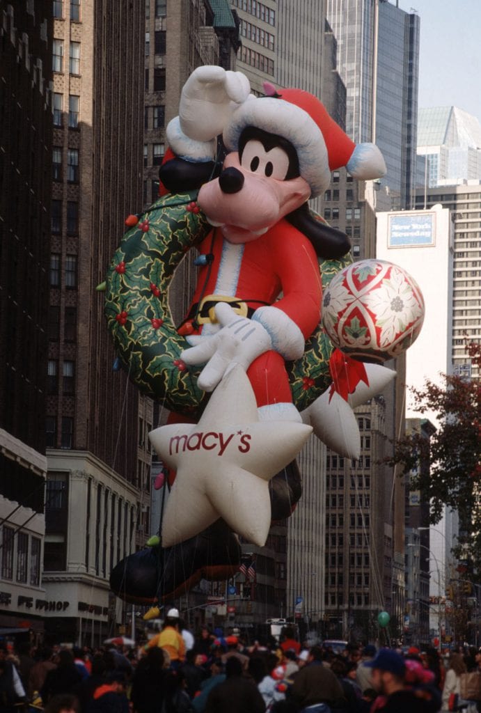 Santa goofy float 1992 at Macy’s Thanksgiving Day Parade