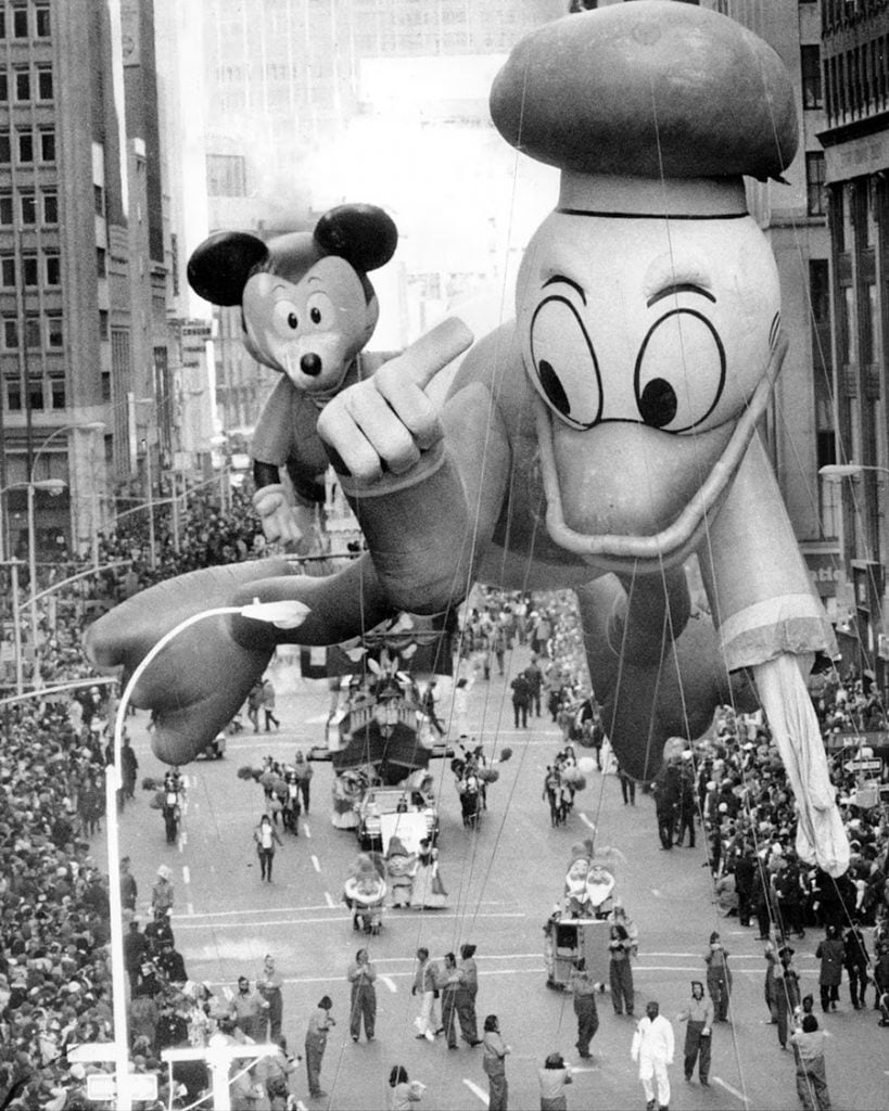 Mickey and Donald floats at Macy’s Thanksgiving Day Parade 1972