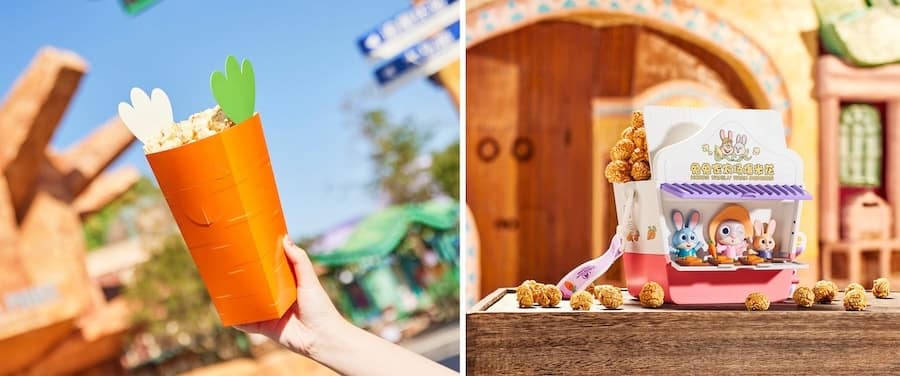 Corn Flavored Popcorn and Hopps Family Farm Popcorn Bucket from Zootopia Market when Zootopia opens at Shanghai Disney Resort Dec 20 2023