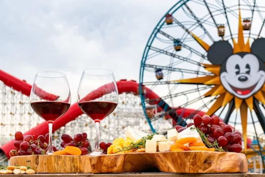 Wine and cheese offerings from the Disney California Adventure Food & Wine Festival, 2024 Disneyland Resort Event