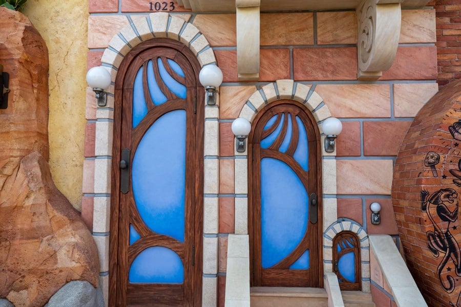 Photo of Zootopia at Shanghai Disney Resort featuring variety of door sizes for residents of Zootopia