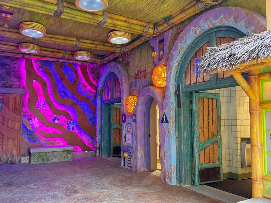 wide photo of Zootopia at Shanghai Disney Resort restrooms