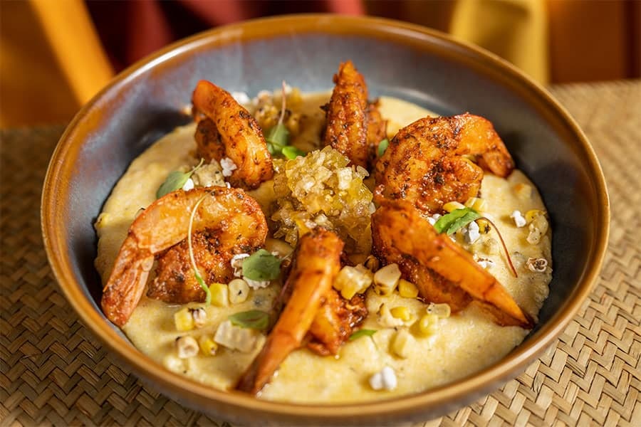 Shrimp and Grits from Tiffins Restaurant in Disneys Animal Kingdom