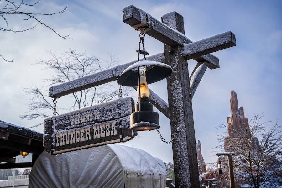 Snow at Disneyland Paris