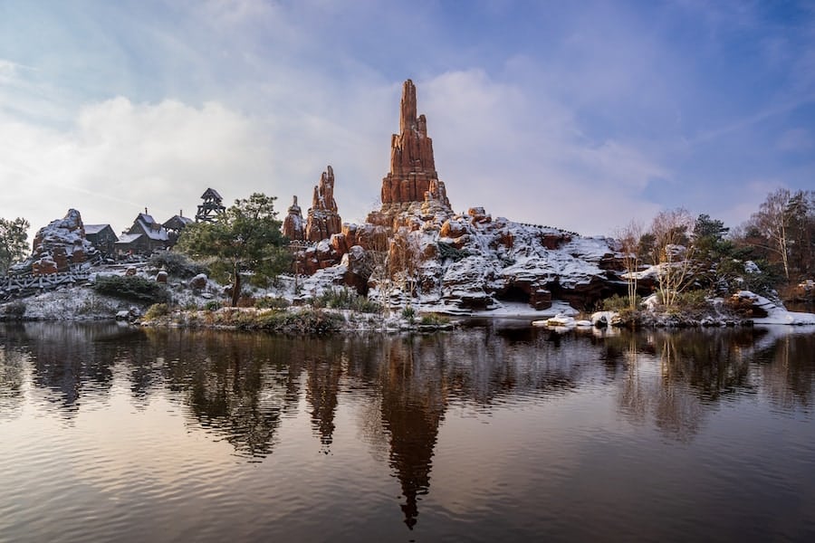 Snow at Disneyland Paris