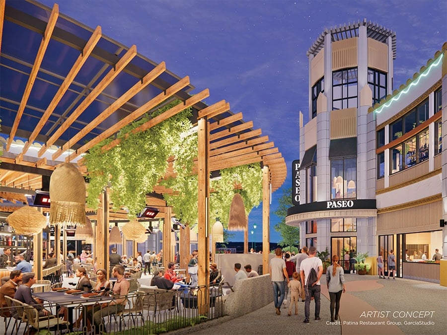 Image of Paseo concept art coming to Downtown Disney at the Disneyland Resort