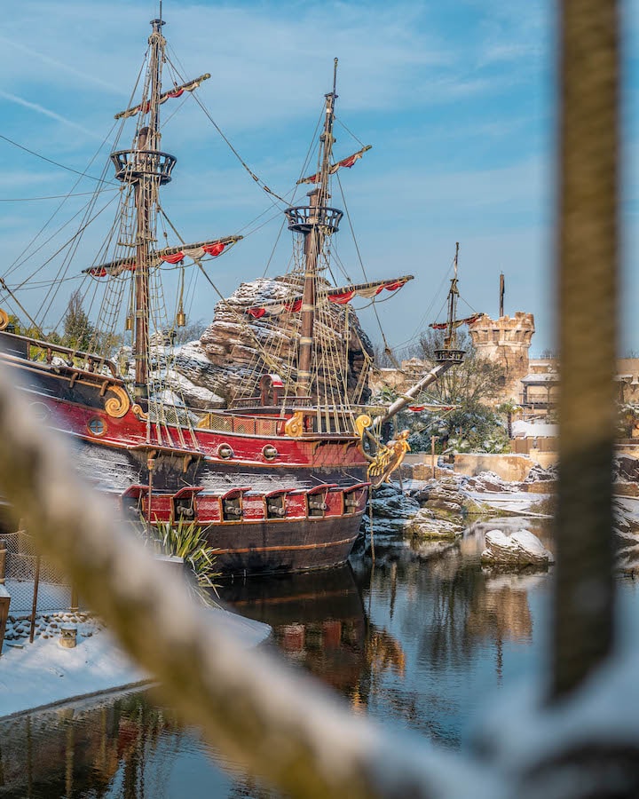 Snow at Disneyland Paris