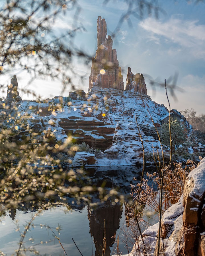 Snow at Disneyland Paris