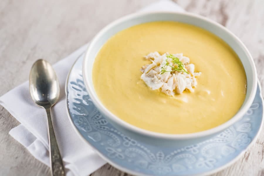 Creamy Corn Soup with Crab from Narcoossees at Disneys Grand Floridian Resort Spa