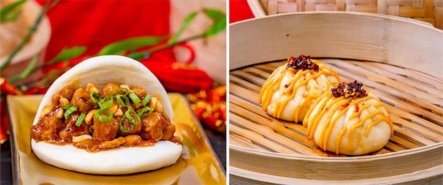 Kung Pao Bao and BBQ Pork Bun from Prosperity Bao Buns for Lunar New Year 2024
