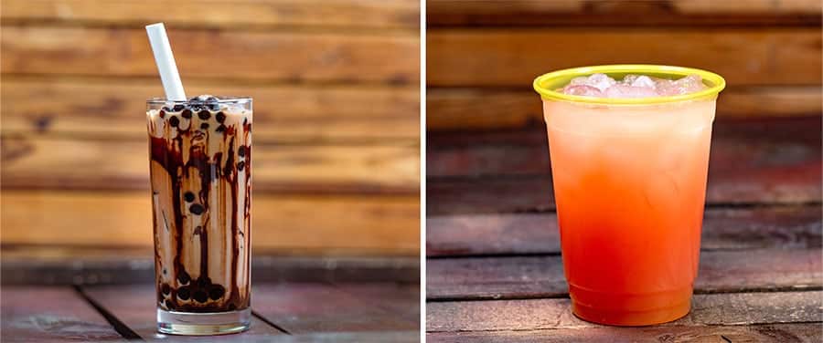 Tiger Milk Boba Tea with Brown Sugar Boba and Yuja Makgeolli Cocktail from Paradise Garden Grill for Lunar New Year 2024