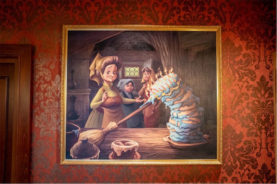 “Sleeping Beauty” artwork in the Royal Banquet at Disneyland Hotel in Paris
