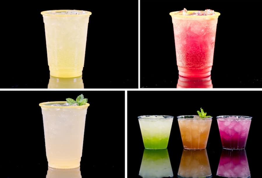 Images of drinks at Disney California Adventure Food Wine Festival 2024 at Disneyland Resort Hollywood Lounge