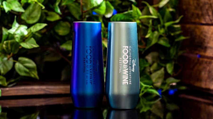 Images of glasses at Disney California Adventure Food Wine Festival 2024 at Disneyland Resort