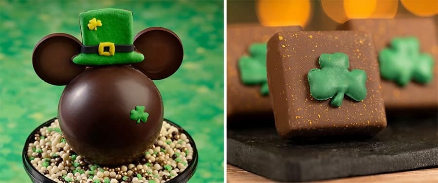 Image of St Pattys Mickey Chocolate Piñata and Irish Cream Ganache Square from The Ganachery