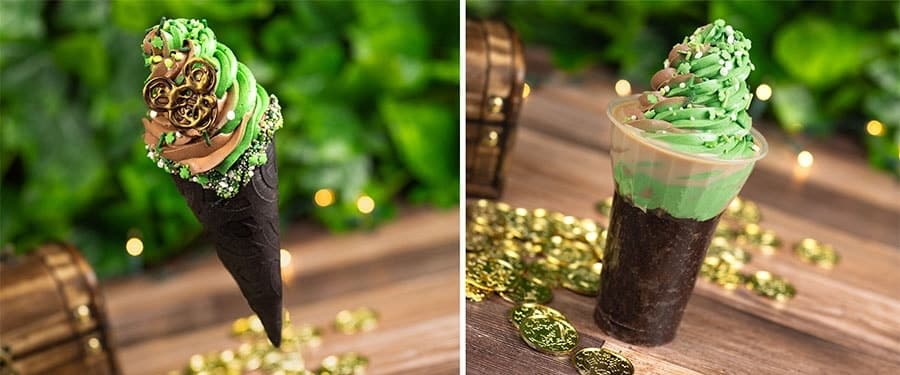 Image of St Patricks Day Cone and Chocolate and Coffee Float from Swirls on the Water