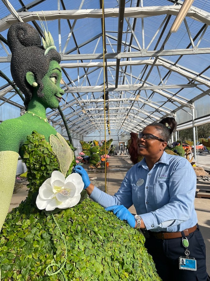 Princess Tiana topiary at EPCOT International Flower Garden Festival Walt Disney World Resort
