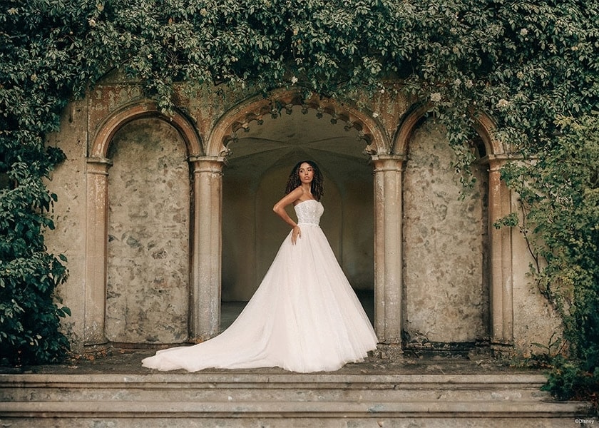 A new wedding gown from the 2024 Disney Fairy Tale Weddings Collection