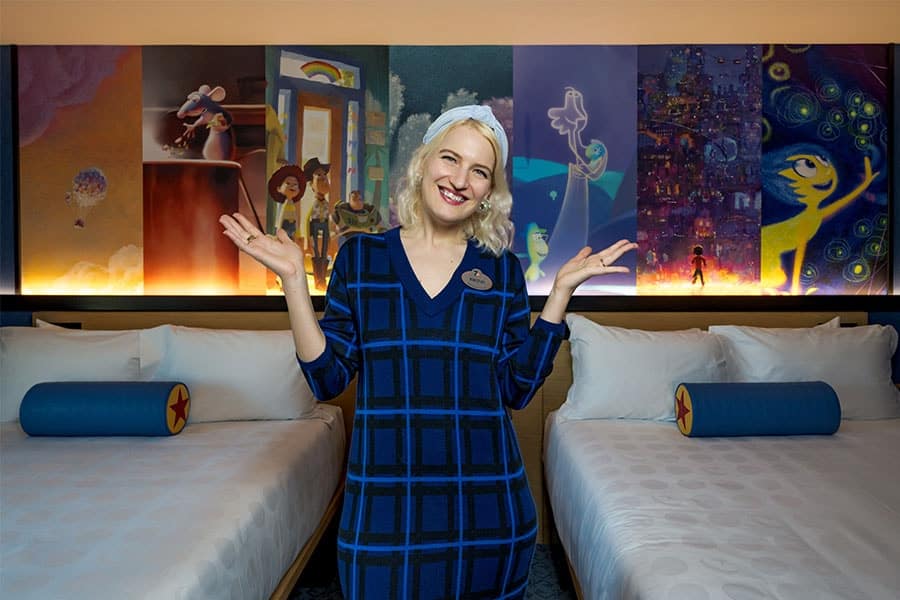 | The Main Street Mouse Walt Disney Imagineering Kirstin Makela at the New Pixar Place Hotel at Disneyland Resort