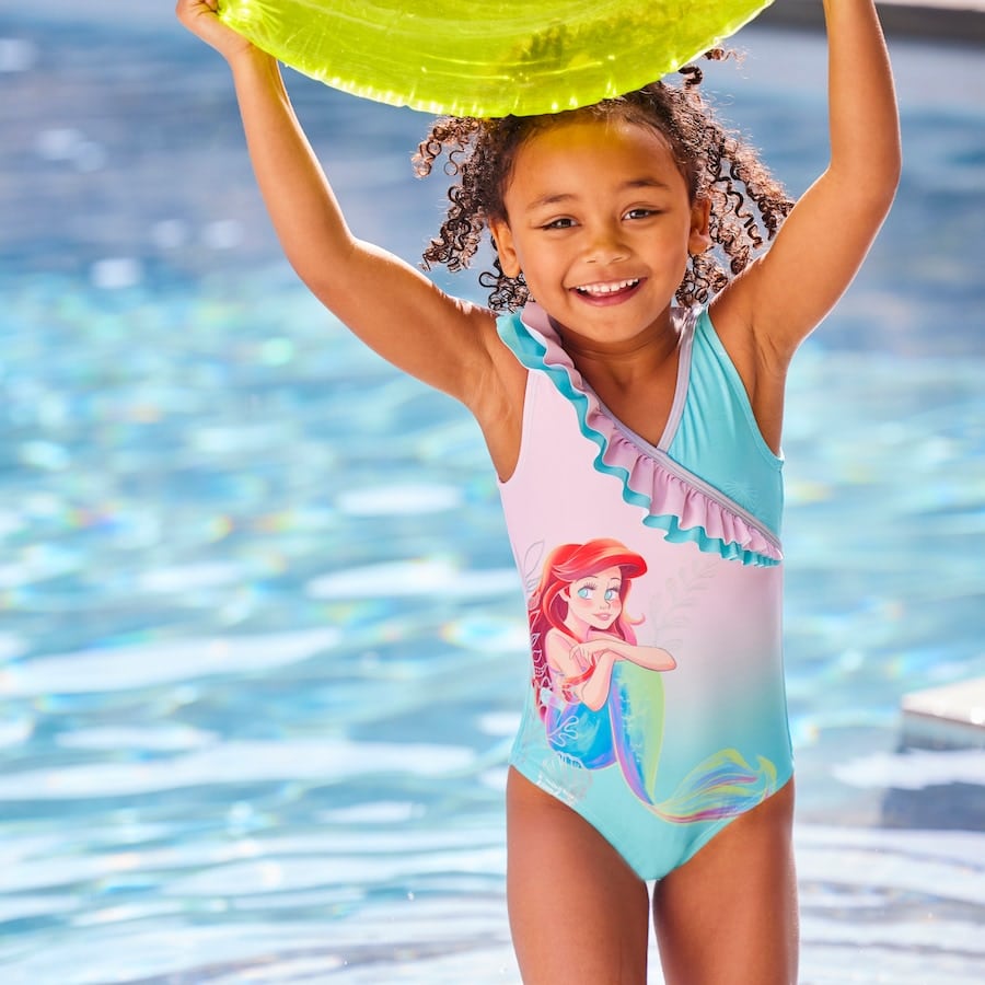 Colorful Disney Princess-themed swimwear