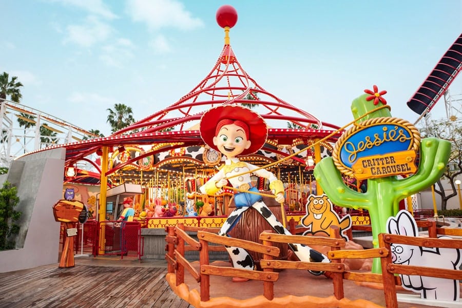 Jessie’s Critter Carousel at Disney California Adventure Park  featuring Jessie from Toy Story
