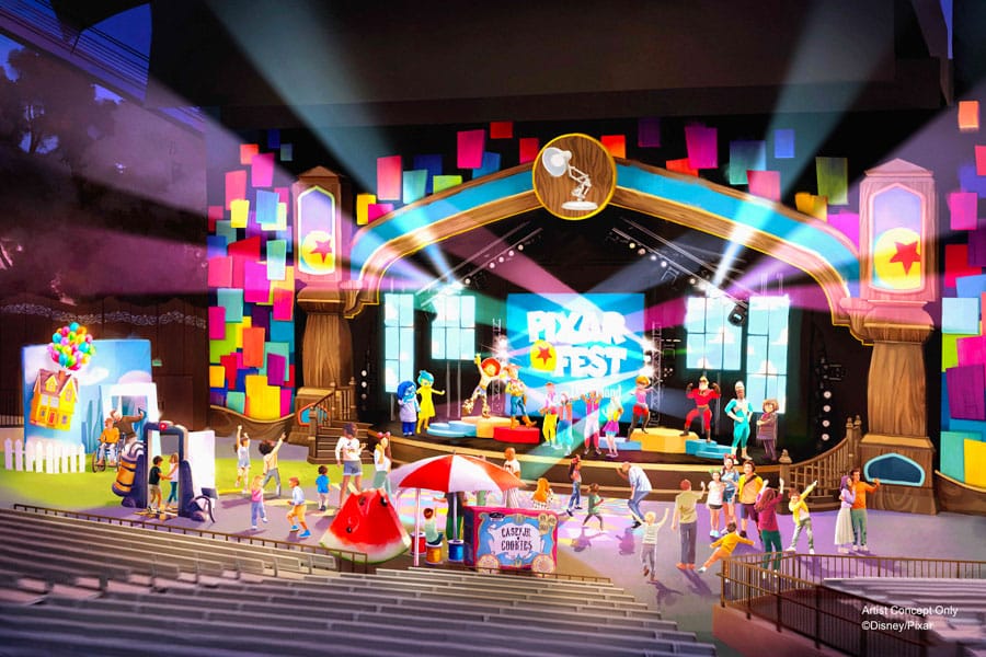 Club Pixar Nighttime party at Pixar Fest at Hollywood Backlot