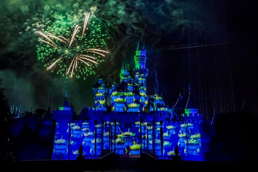 “Together Forever – A Pixar Nighttime Spectacular” Castle show and fireworks at Pixar Fest at Disneyland Resort