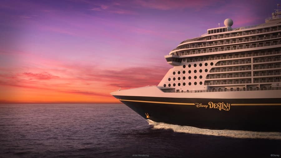 The new Disney Cruise Line ship The Disney Destiny