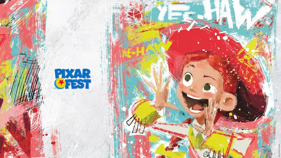 Pixar Painted Wallpaper Jessie from "Toy Story"