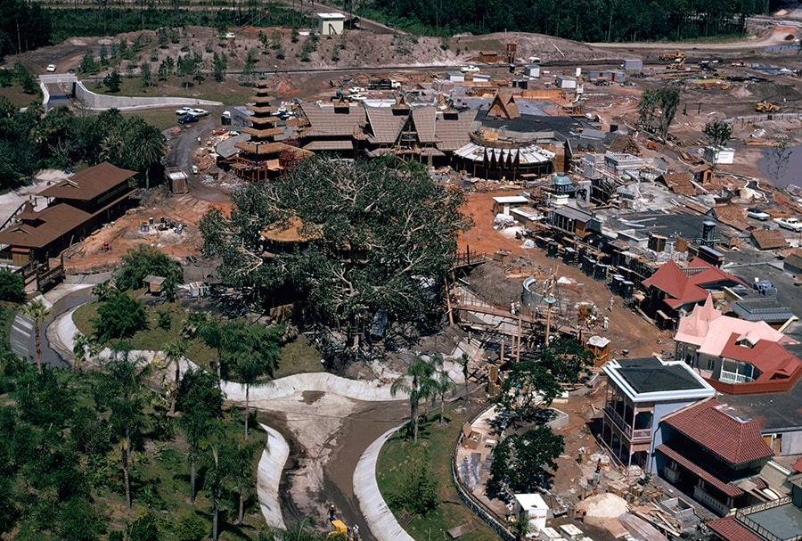an Aerial View of Magic Kingdom Construction