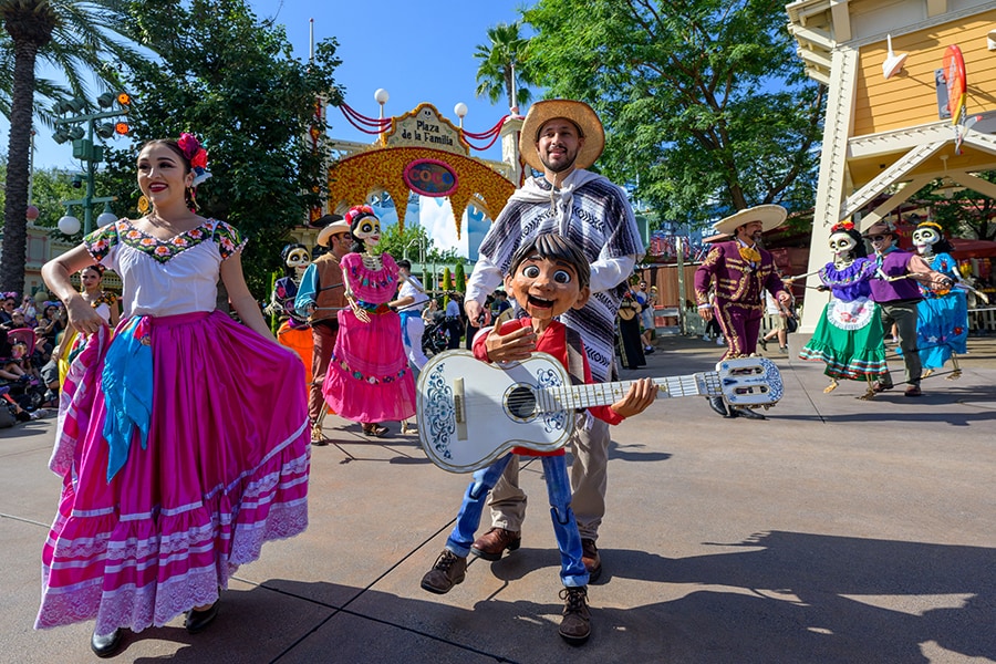 | The Main Street Mouse a Musical Celebration of Coco at Plaza De La Familia at Disney California Adventure Park