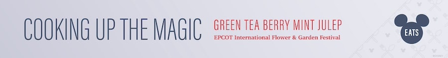 Disney Eats Cooking Up the Magic Recipe from Epcot International Flower Garden the Green Tea Mint Julep
