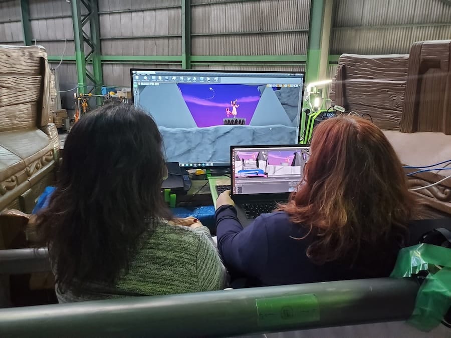Cast members work on Peter Pans Never Land Adventure Fantasy Springs at Tokyo DisneySea