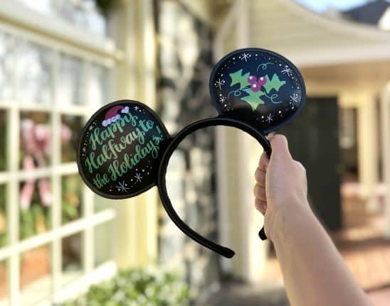 Personalized Halfway to the Holidays Mickey Ears