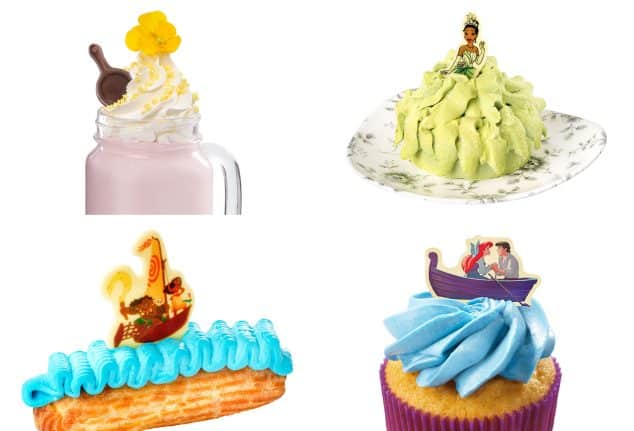 Best Shake Ever Raspberry milk shake Royal Bayou Cake with pistachio and caramel Wave of the Ocean Cake Cupcake inspired by Ariel