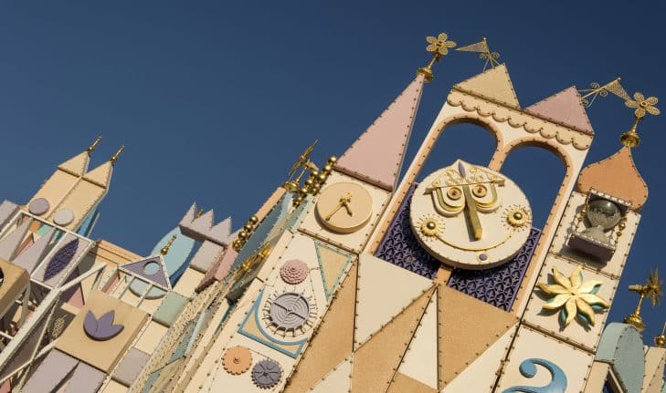 | The Main Street Mouse the Famous it's a small world" clock tower