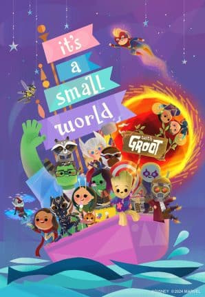 | The Main Street Mouse Attraction Poster for Its a Small World with Groot at Tokyo Disneyland