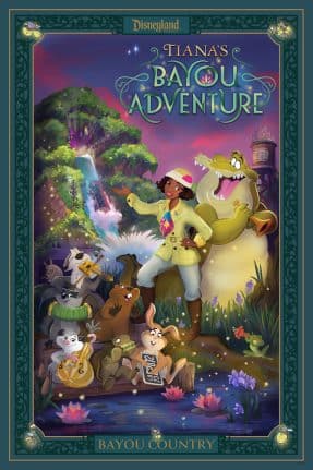 | The Main Street Mouse Attraction Poster for Tiana's Bayou Adventure at Disneyland Park