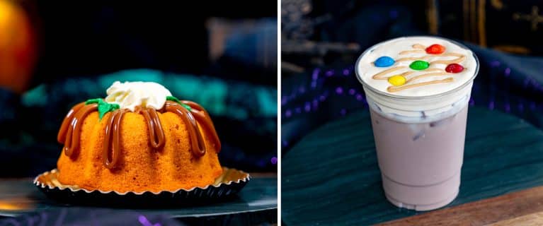 | The Main Street Mouse Pumpkin Bundt Cake Peanut Butter Cold Brew