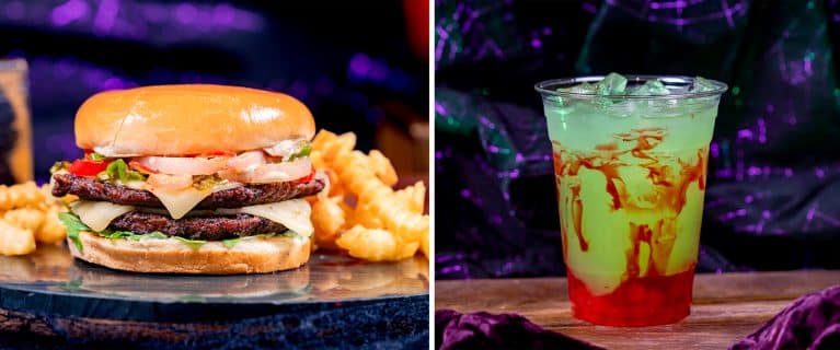 | The Main Street Mouse Villainous Double Cheeseburger Green Apple Lemonade Cocktail