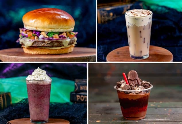 | The Main Street Mouse ghost of Anaheim Burger Pumpkin Pie Chai Tea Açai Blueberry Smoothie Darth by Chocolate