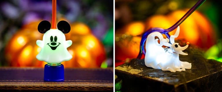 | The Main Street Mouse Ghost Mickey Bottle Topper Zero Light Up Straw Clip