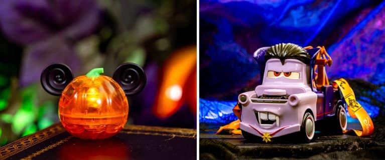| The Main Street Mouse Mickey Mouse shaped Pumpkin Glow Cube Vampire Tow Mater Bucket