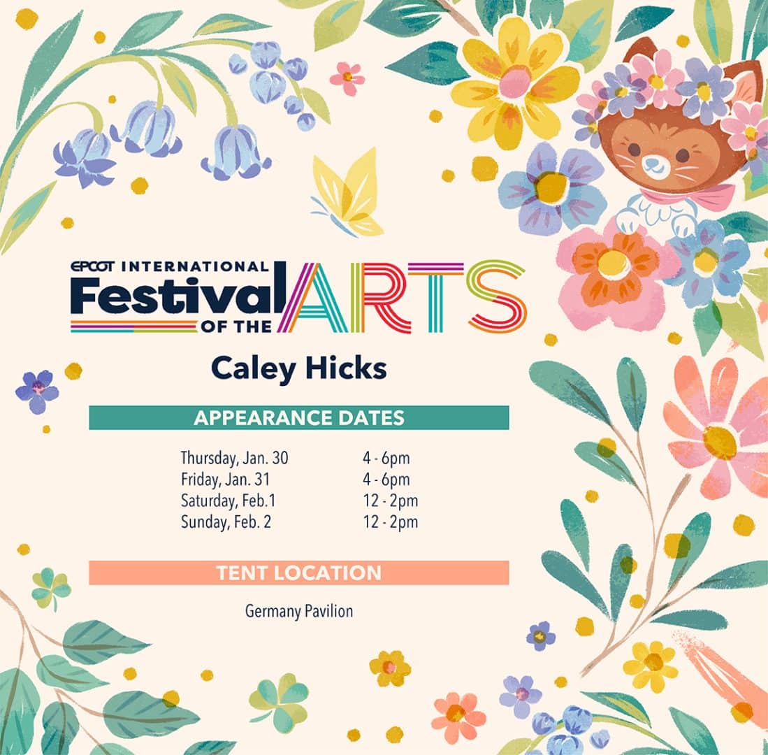 | The Main Street Mouse Disney Cast Member Caley Hicks Appearance Dates at Epcot International Festival of the Art
