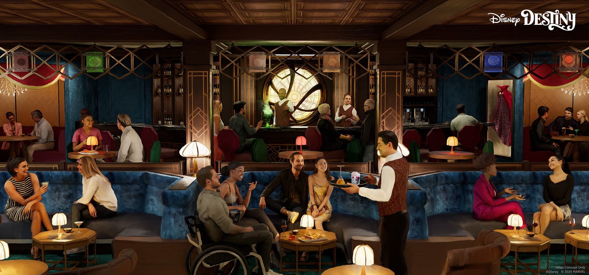 | The Main Street Mouse Rendering of The Sanctum onboard the Disney Destiny