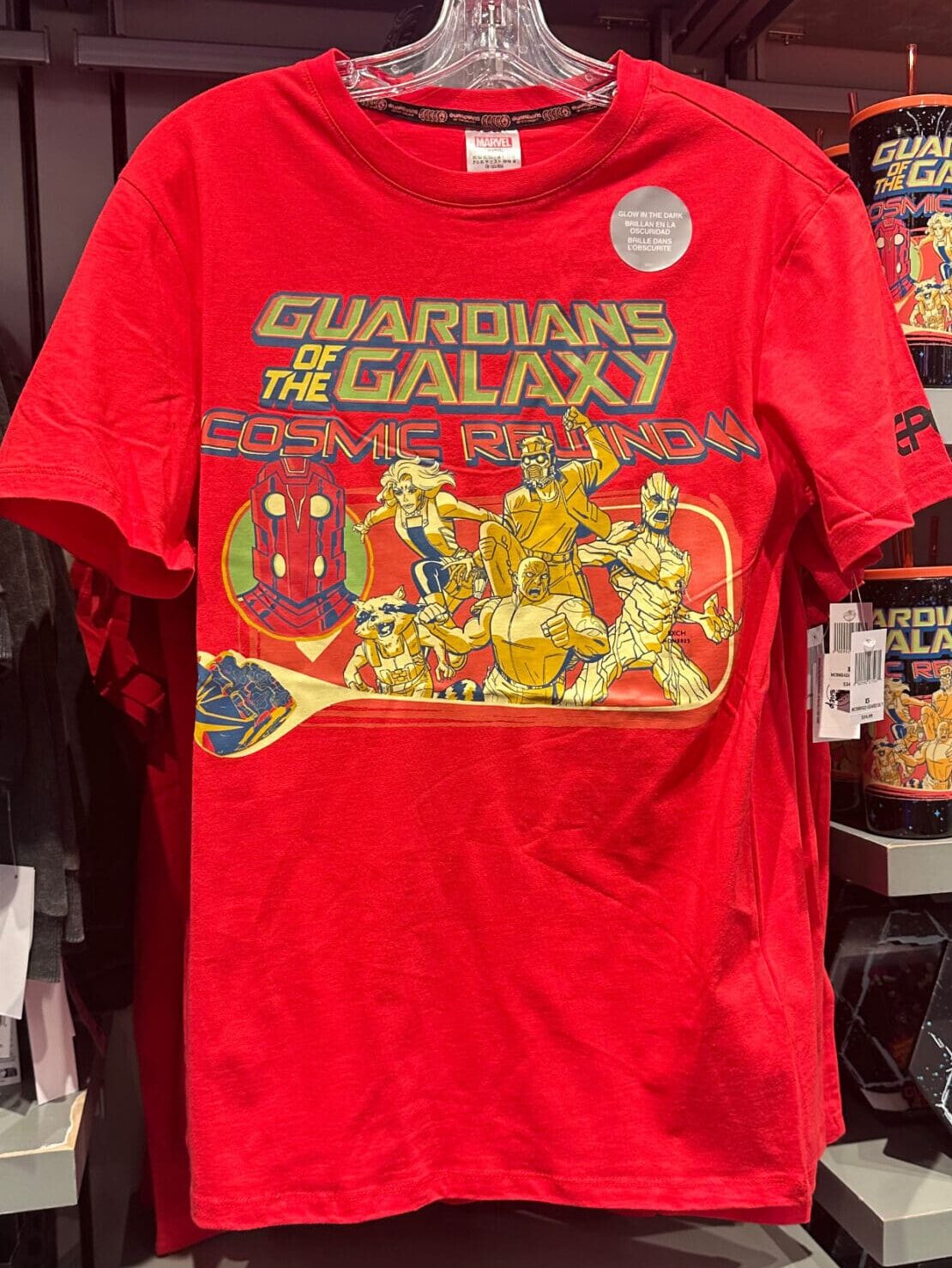 Adult GOTG Cosmic Rewind Red T Shirt