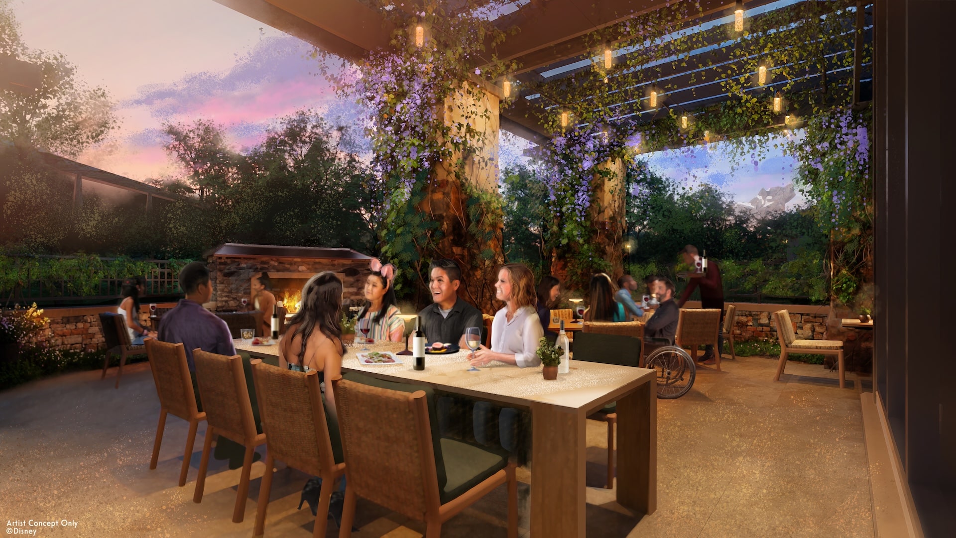Disneyland Unveils New Concept Art for Napa Rose Restaurant
